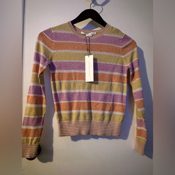 Veronica Beard - Raimi Color-Blocked Pullover Sweater - Pastel Multi - Picture 6 of 12